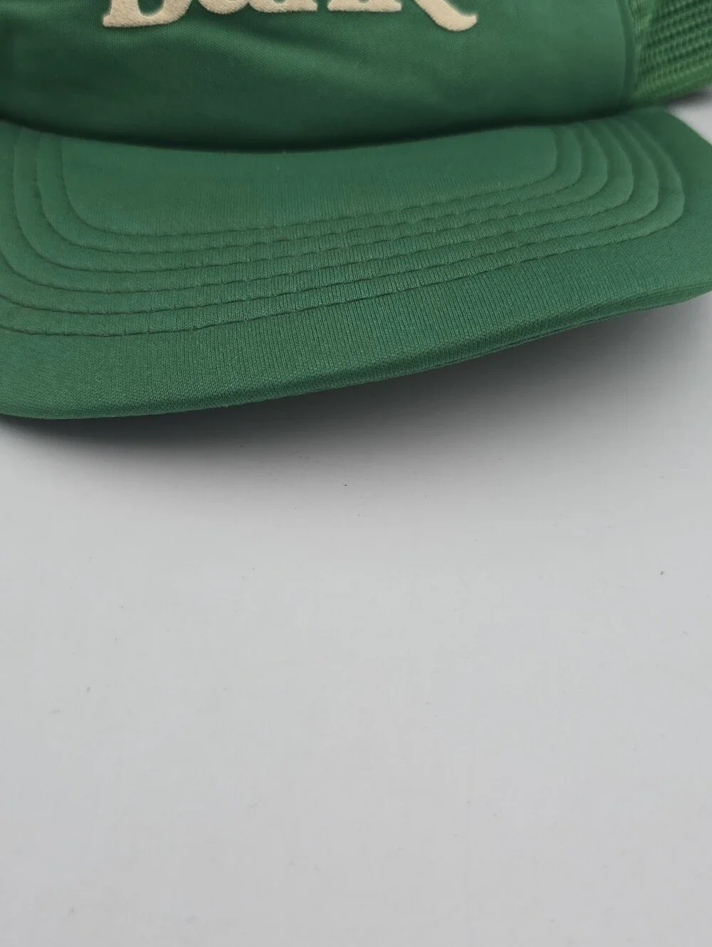 Vintage Unbranded Barnett Bank Green Trucker Adjustable Snapback Hat